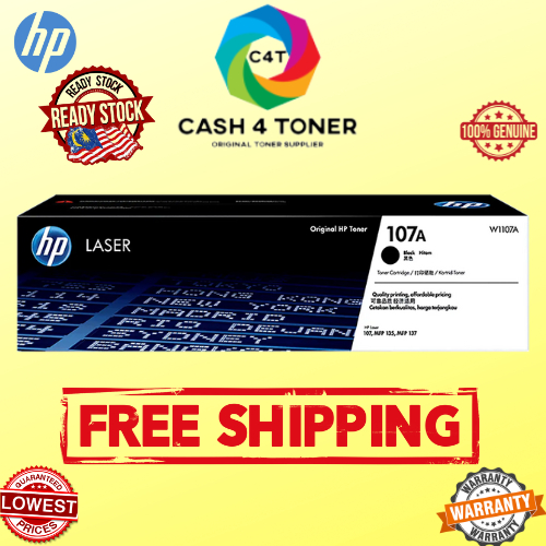 GENUINE HP 107A Black Original Laser Toner Cartridge W1107A Original ...