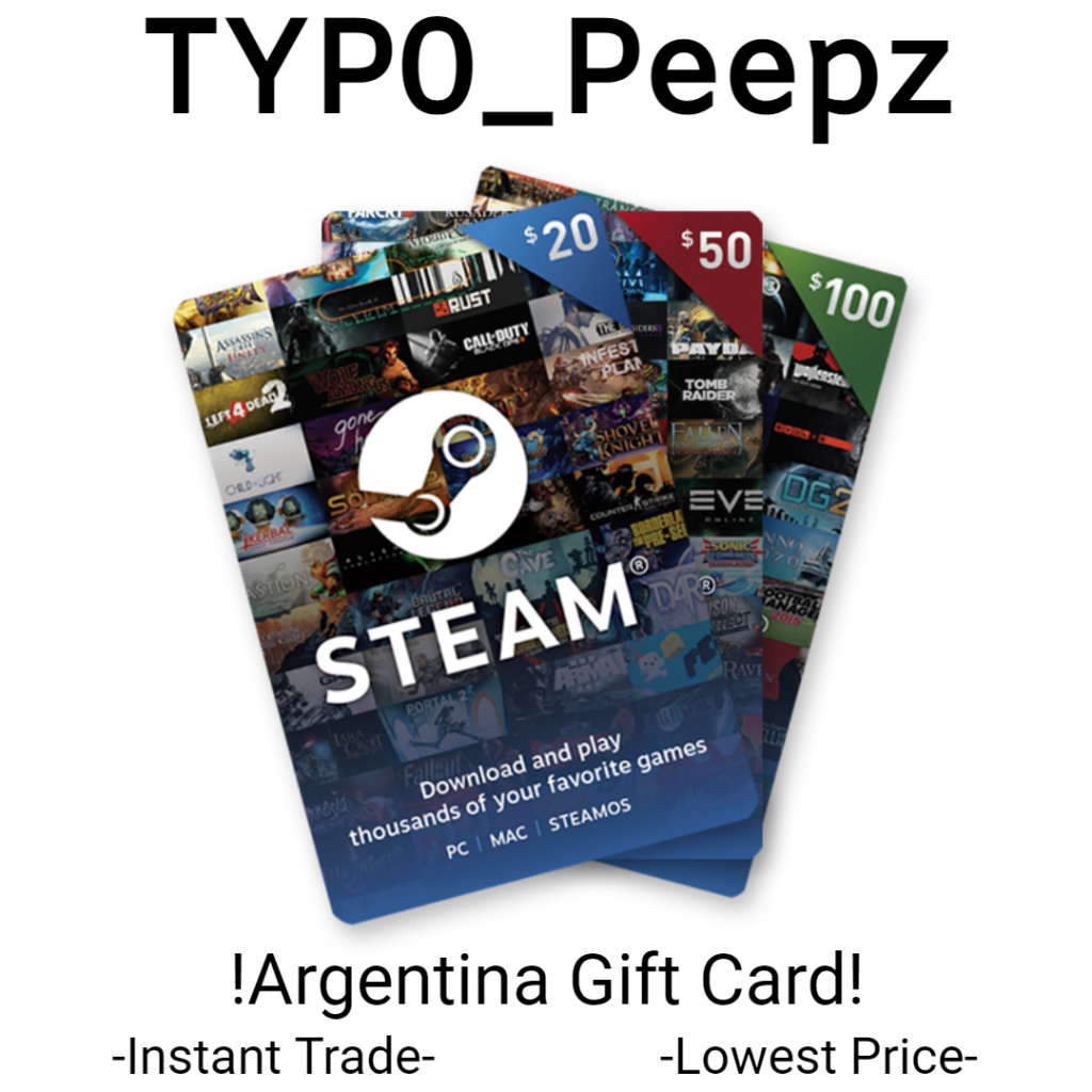 (ARGENTINA)ARS500 ARS5000 Argentina Steam Wallet Gift Card
