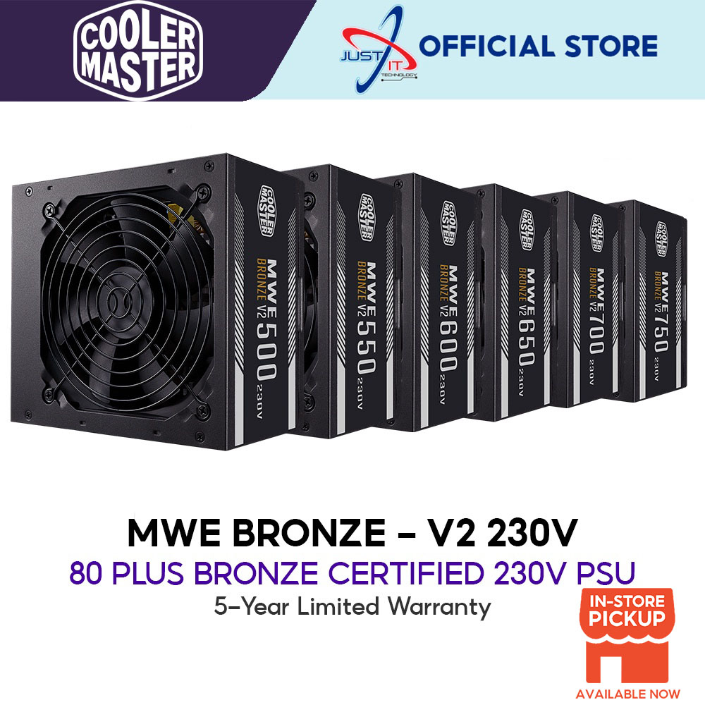 COOLER MASTER MWE BRONZE V2 80PLUS ( 500W/550W/600W/650W / 700W / 750W ...