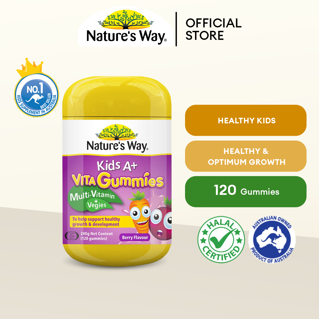 Nature's Way Kids A+ Vita Gummies Multivitamin + Vegies (120 Pcs