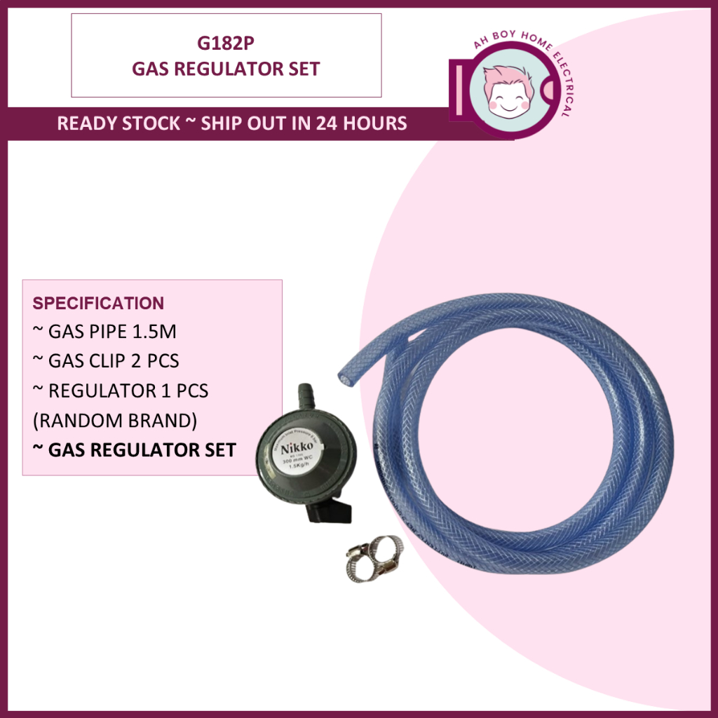 GAS REGULATOR SET ( GAS PIPE + GAS CLIP + REGULATOR ) Shopee Malaysia