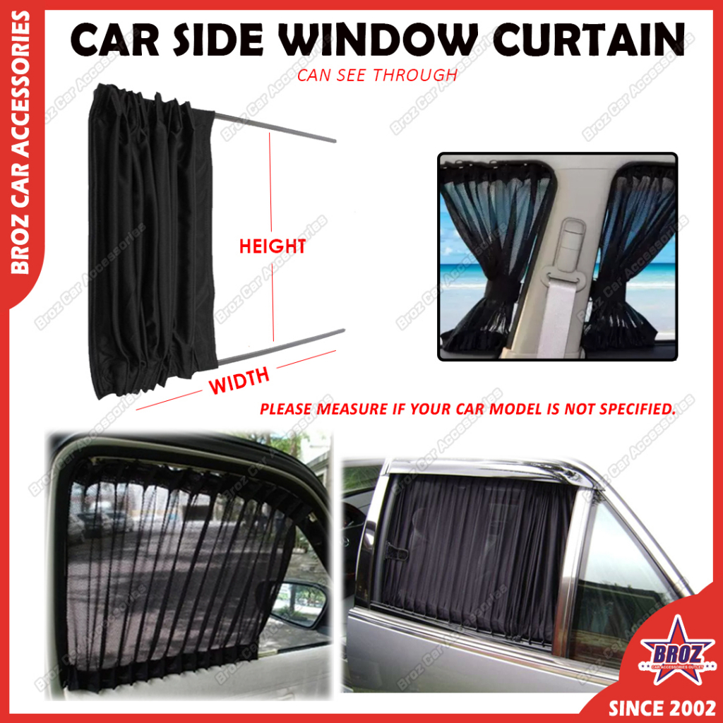 Car Window Curtain Can See Through 50cm 70cm Curtain Blinds Langsir