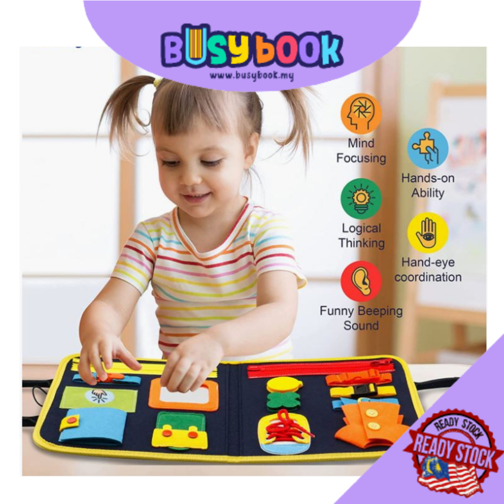 Activities Kids Baby Portable Travel Felt Busy Bag Motor Skills