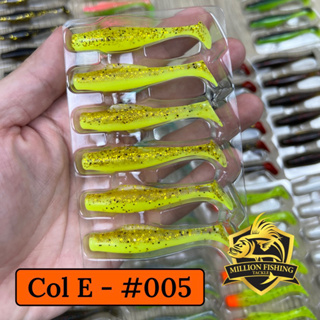 SoF001 - 6CM】SP 6cm Soft Plastic Lure Soft Bait Zman Fishing Lures T tail  Umpan Casting Siakap Soft Plastik