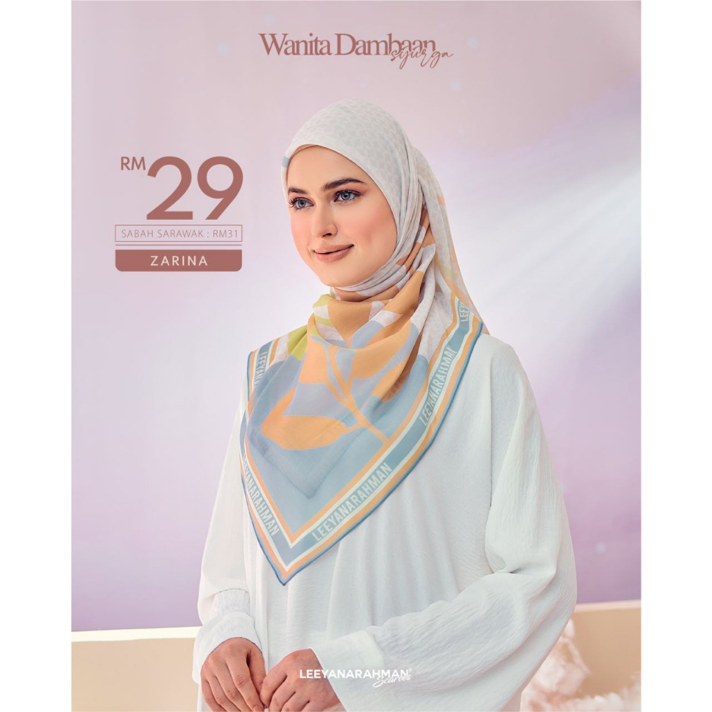 Tudung Bawal Printed Leeyanarahman Scarves Raya 2023 Rosalinda Wanita ...