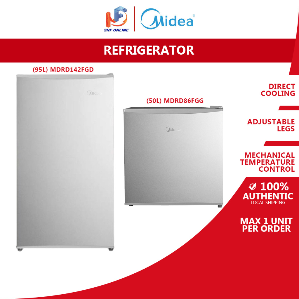 Midea 50L Mini Bar / 94L Single Door Fridge Refrigerator Minibar