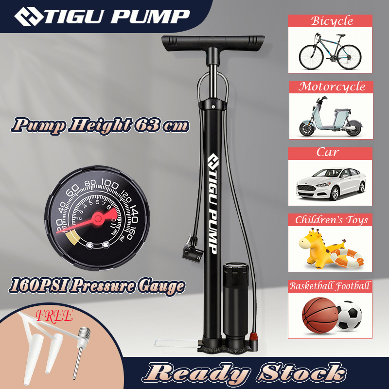 TIGU High Pressure Bicycle Pump Balls Tire Pump Air Inflator Motorcycle