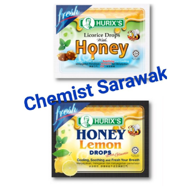 HURIX'S Drops [Licorice Drop With Honey/Honey Lemon Drops With Glucose) Shopee Malaysia