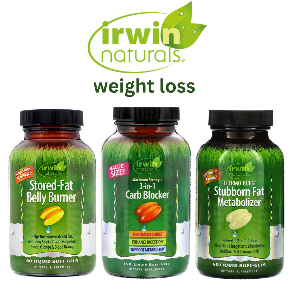 Irwin Naturals StoredFat Belly Burner / Maximum Strength 3 in 1 Carb Blocker Liquid SoftGels