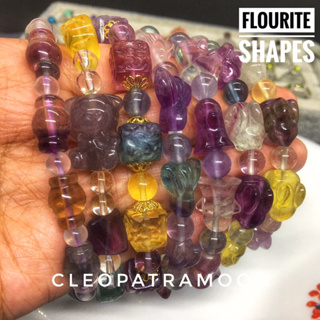Colorful Unicorn Fluorite Crystal bracelet by Kaktus Kristal Malaysia