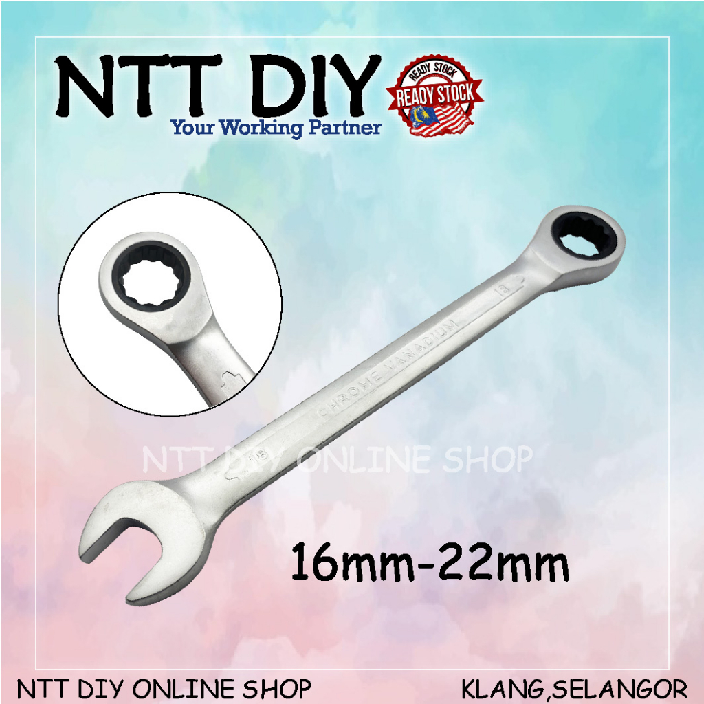 NTT Rachet Wrench Spanner Gear Wrench Combination Spanar Ratchet