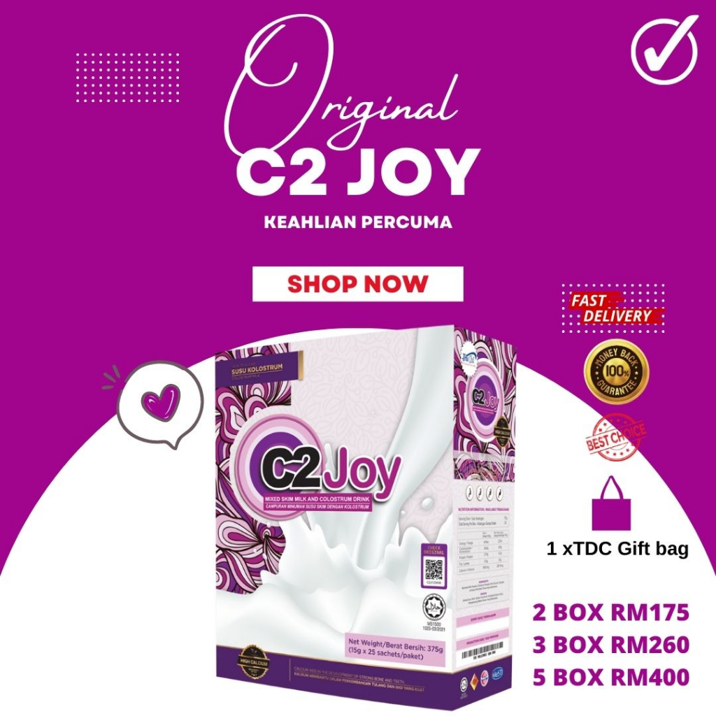 ORIGINAL SUSU C2 JOY BELI SEKOTAK HARGA AHLI 2023 UPDATE PRICE | Shopee ...