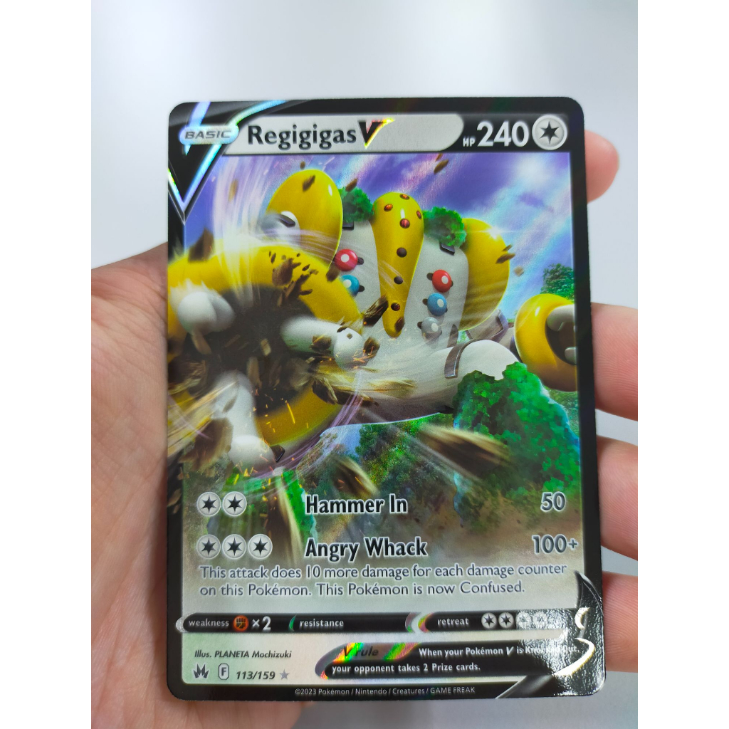 Pokemon Regigigas V 113/159 Card (2023)(USED) in 2023