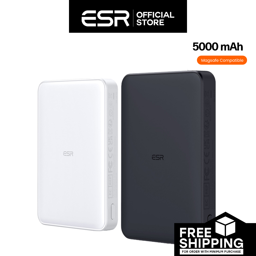 ESR HaloLock Mini Wireless Charging Power Bank (5000mAh/7.5W) | Shopee ...