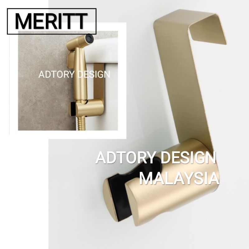ADTORY Meritt Bidet Hook Holder Gold Matte Black stainless steel