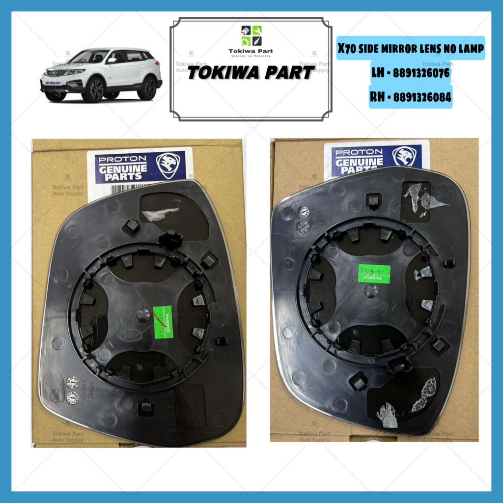 Proton x50 Side Mirror Lens Mirror Glass with Lamp Shopee Malaysia