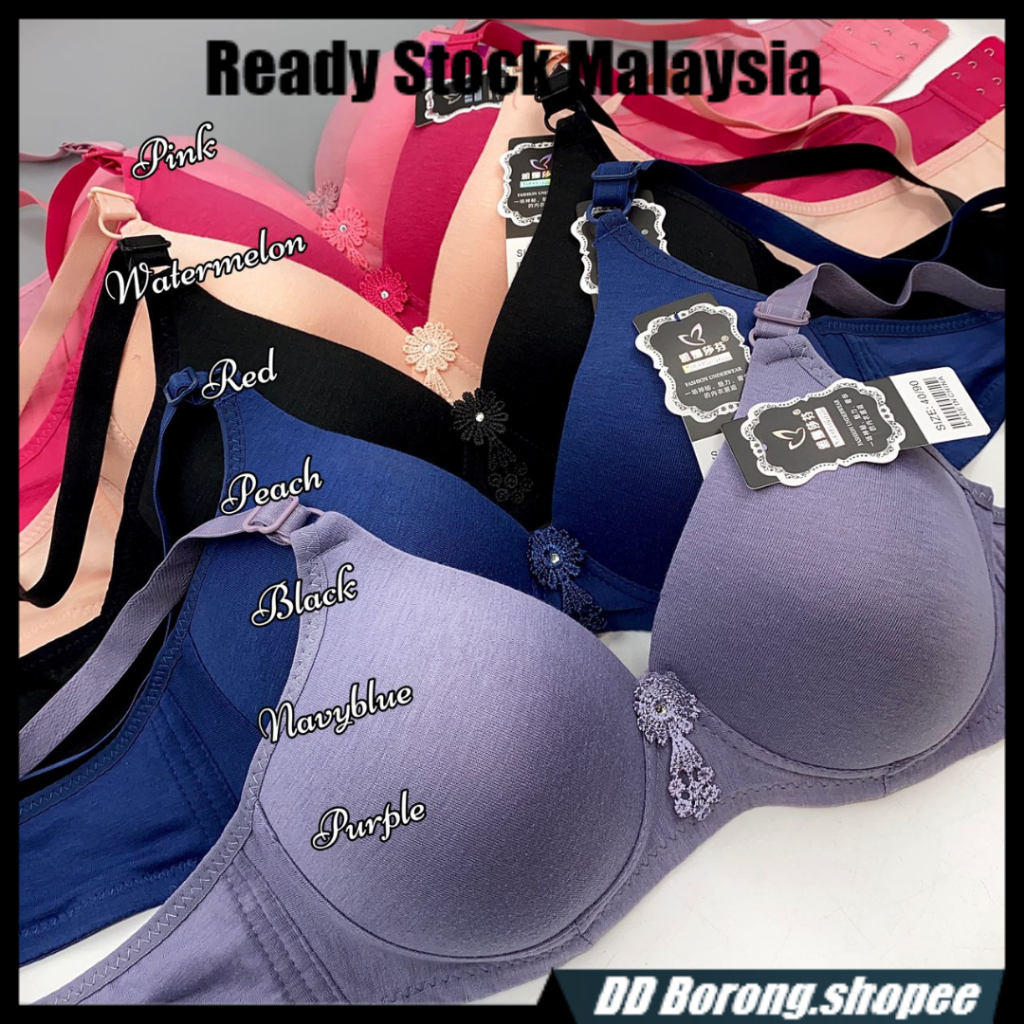 Bra Full Cup Women Bra Wireless 36-42BC Baju Dalam Wanita Bra Tanpa ...