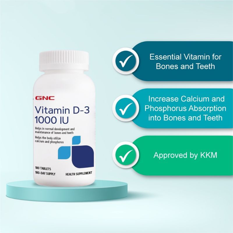 GNC Vitamin D3 400IU (100Tablets ) D31000IU (180Tablets) Offer