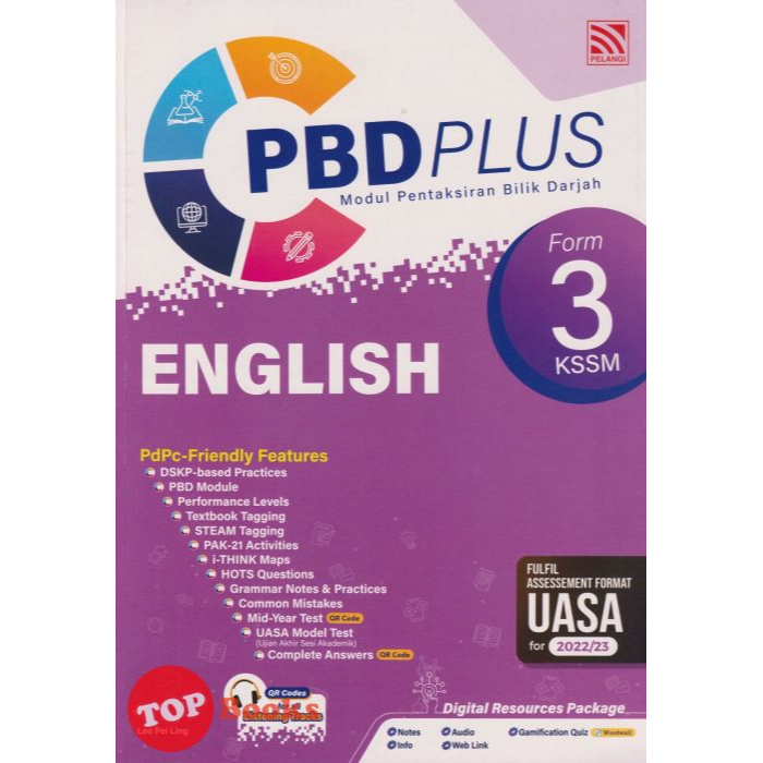 [TOPBOOKS Pelangi] PBD Plus English Form 3 KSSM (2023) | Shopee Malaysia