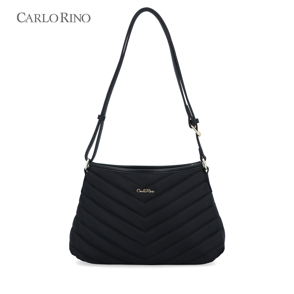 Carlo Rino Black Midnight Chevron 2Way Crossbody Shopee Malaysia