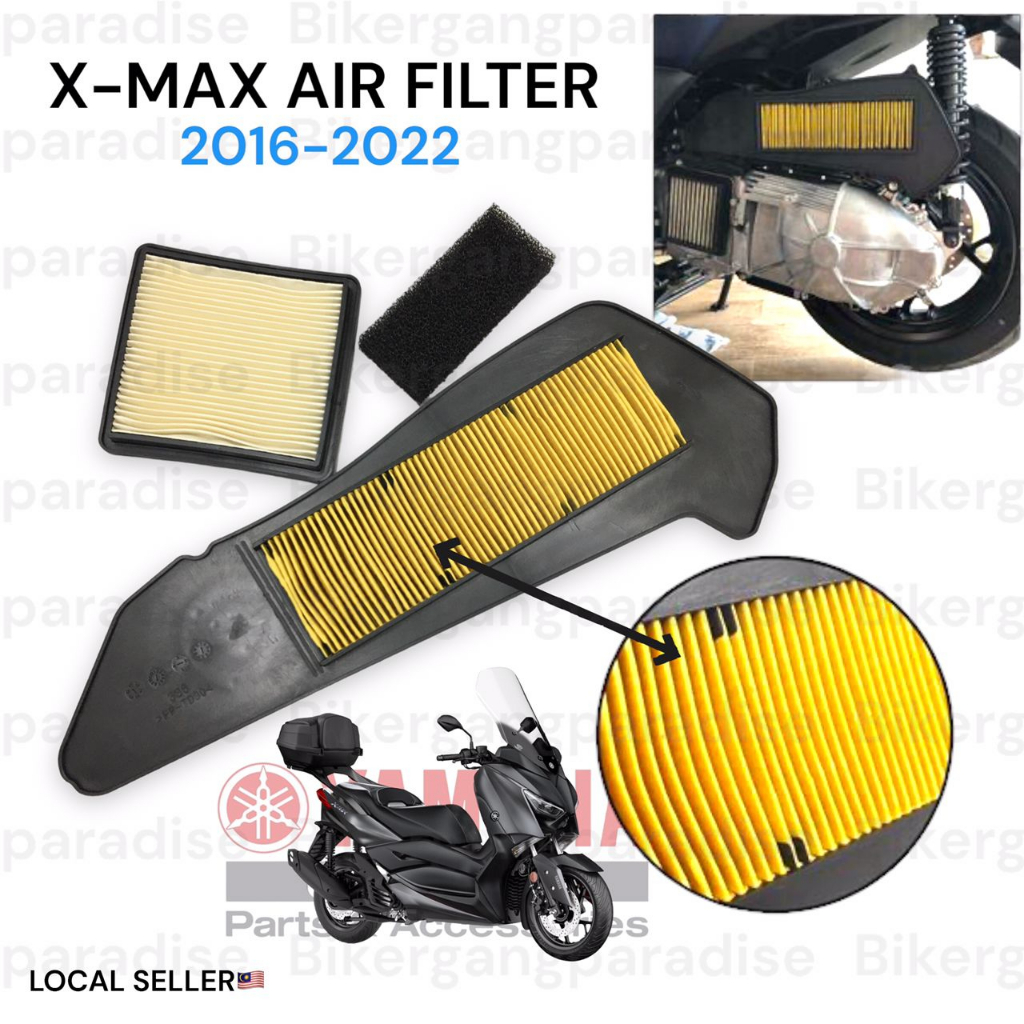 YAMAHA X-MAX XMAX 250 AIR FILTER CLEANER AIR FLOW BIG SMALL SET ...