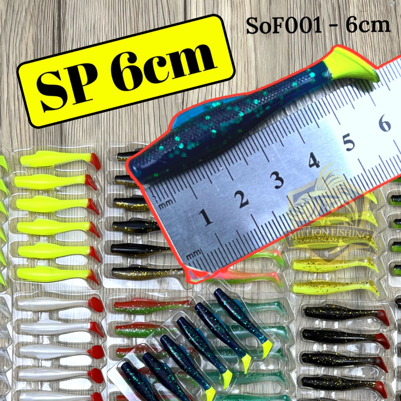 【SoF001 6CM】SP 6cm Soft Plastic Lure Soft Bait Zman Fishing Lures T