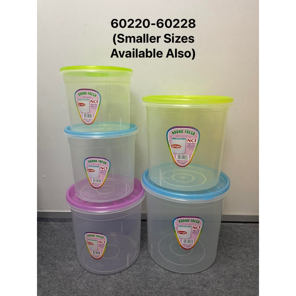 NCI 60220 60222 60224 60226 60228 BPA-Free Plastic Round Fresh Airtight ...