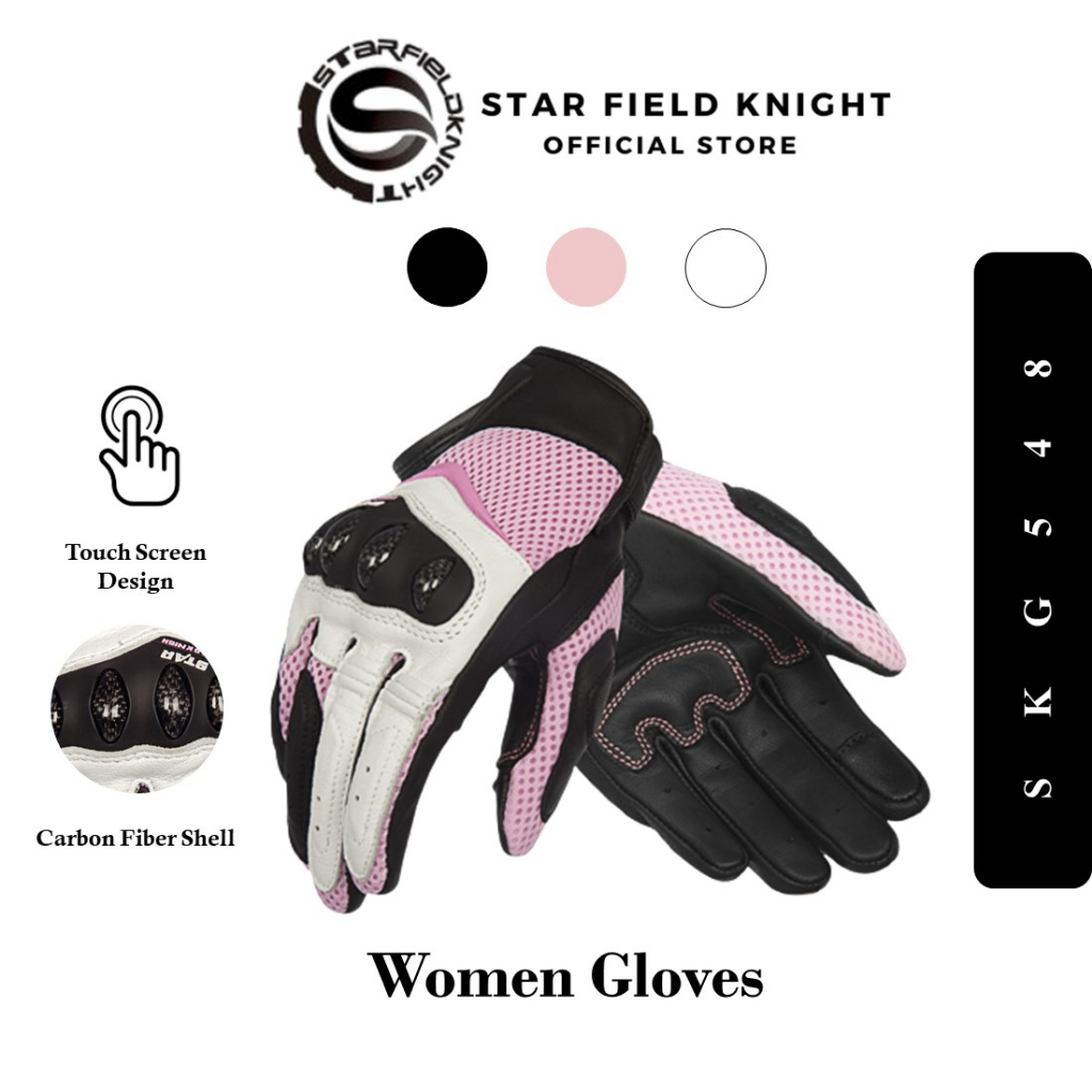 Star Field Knight SKG548 Female Riding Gloves Premium Leather Lady ...