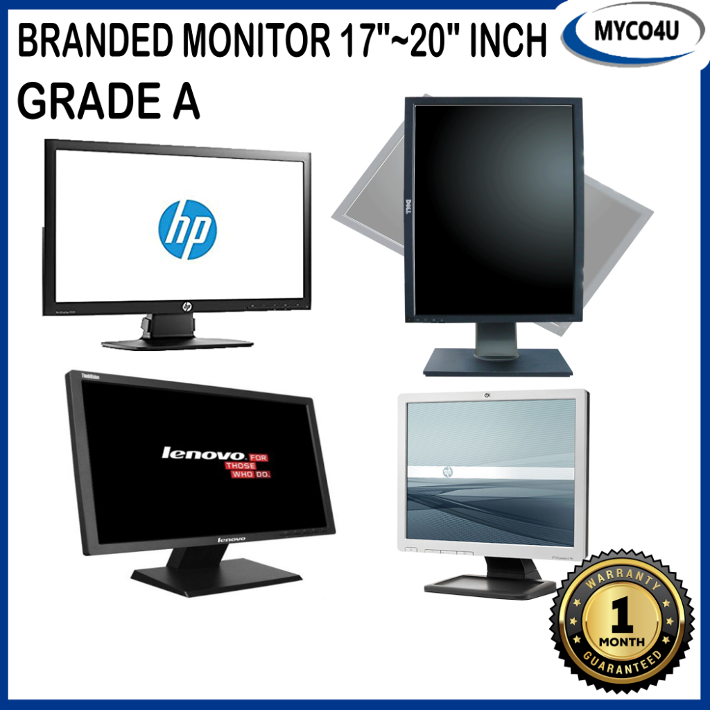 Grade A LCD / LED / IPS 17 20inch Monitor Square Widescreen Shopee Malaysia