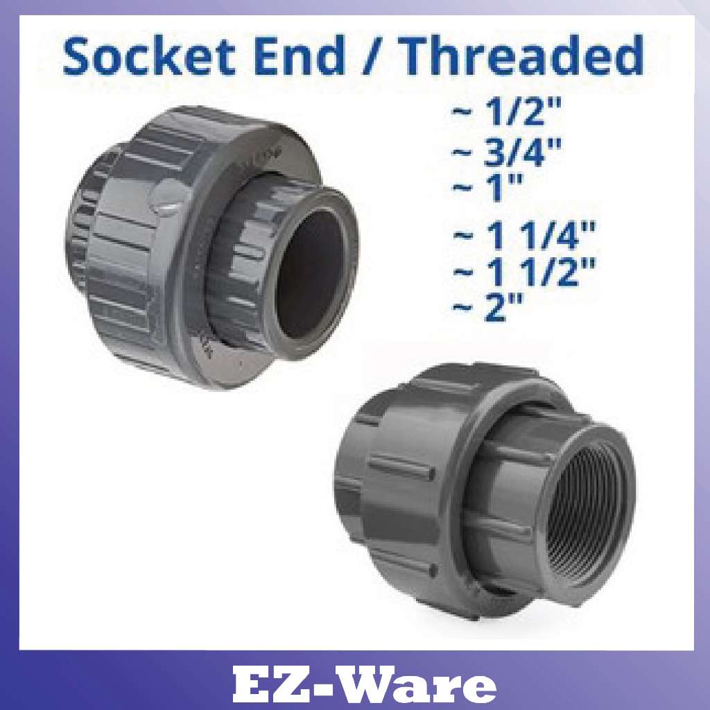 1/2" 2" PVC Union Coupling (Socket End) (Threaded) Shopee Malaysia