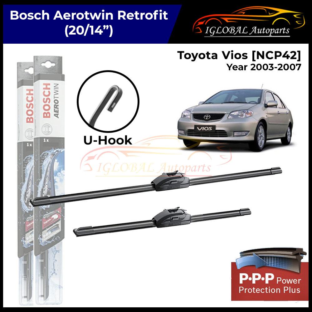 Toyota Vios [NCP42] Year 2003-2007 Windshield Wiper Bosch Aerotwin ...