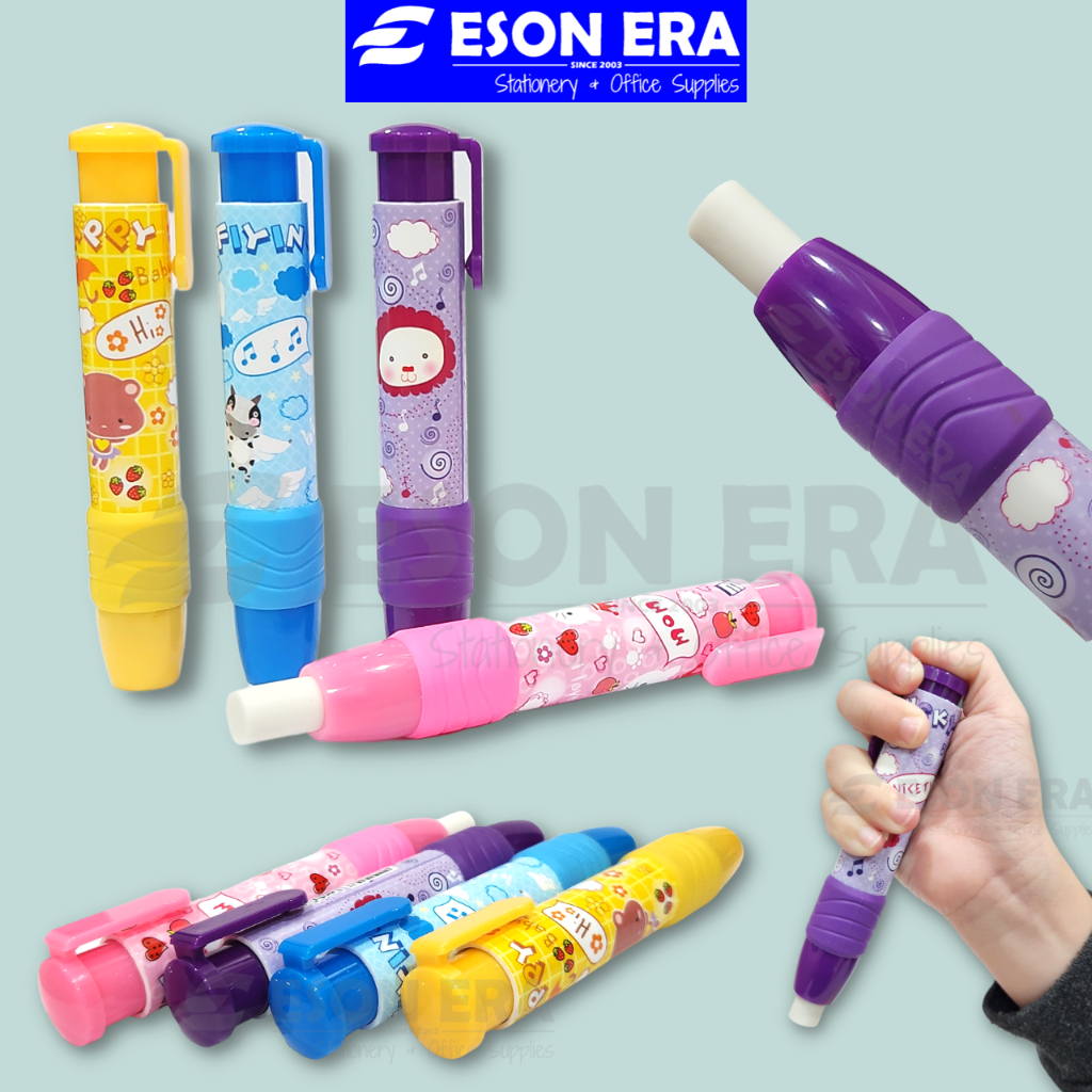 Mechanical Eraser Pen Retractable Click Press Fancy Pemadam Tekan LT ...