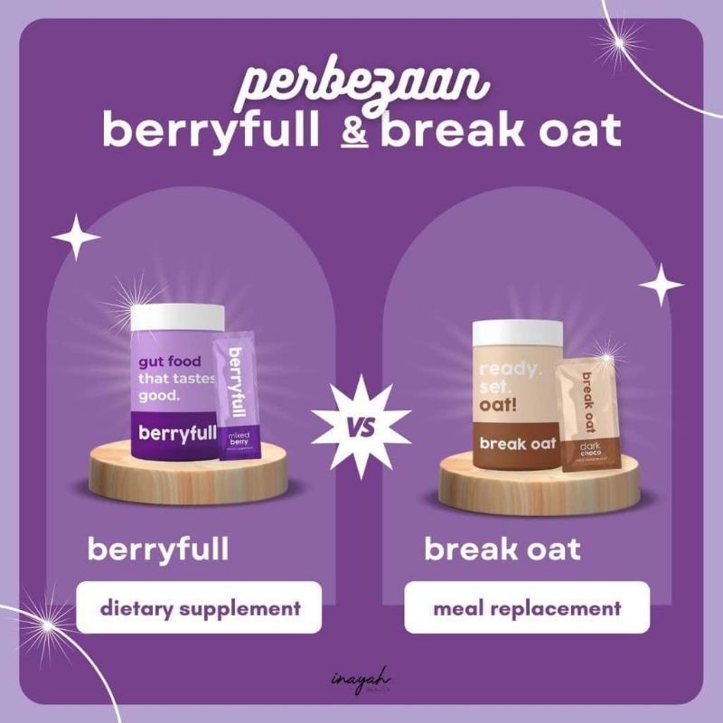 BERRYFULL BREAK OAT CHOCOLATE BREAT OAT HAZELNUT GUT TOX Shopee