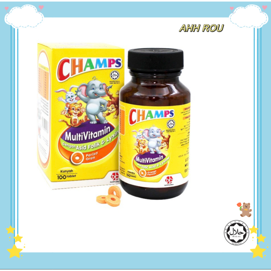 Champs Multivitamin Plus Lysine & Folic Acid (60's) | Shopee Malaysia