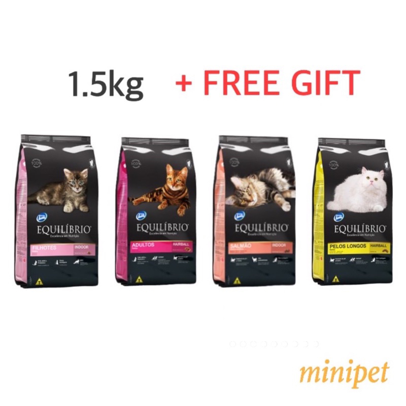Equilibrio Cat Food 1.5kg (Original Pack) +FREE GIFT Shopee Malaysia