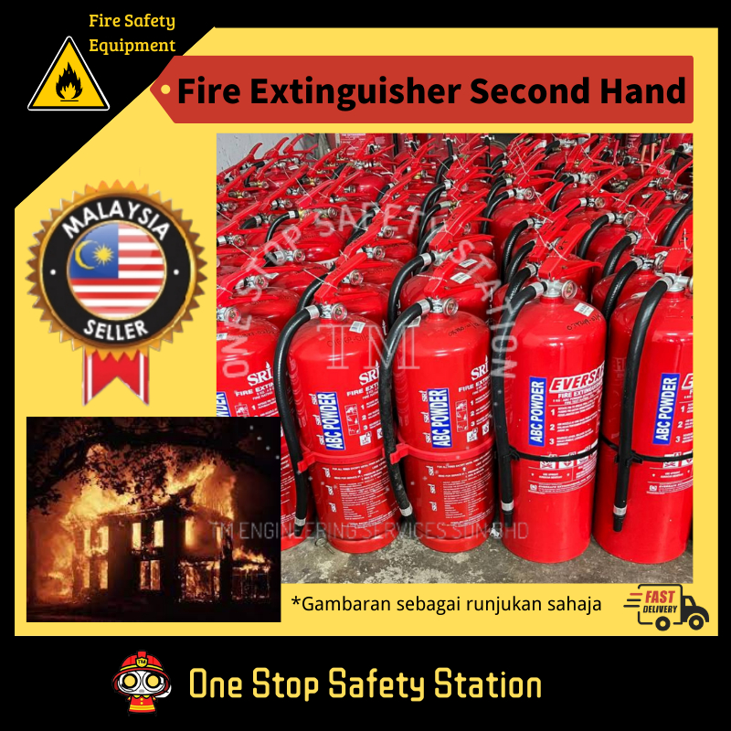 【Ship from JOHOR】9KG ABC dry powder fire extinguisher (second hand