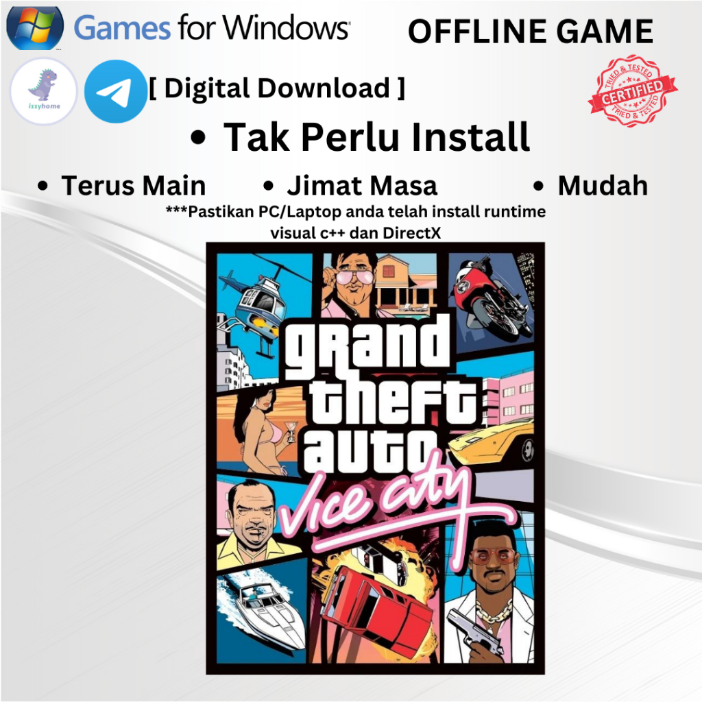 [PC Offline Game Portable]GTA Vice City [Digital Download] Shopee