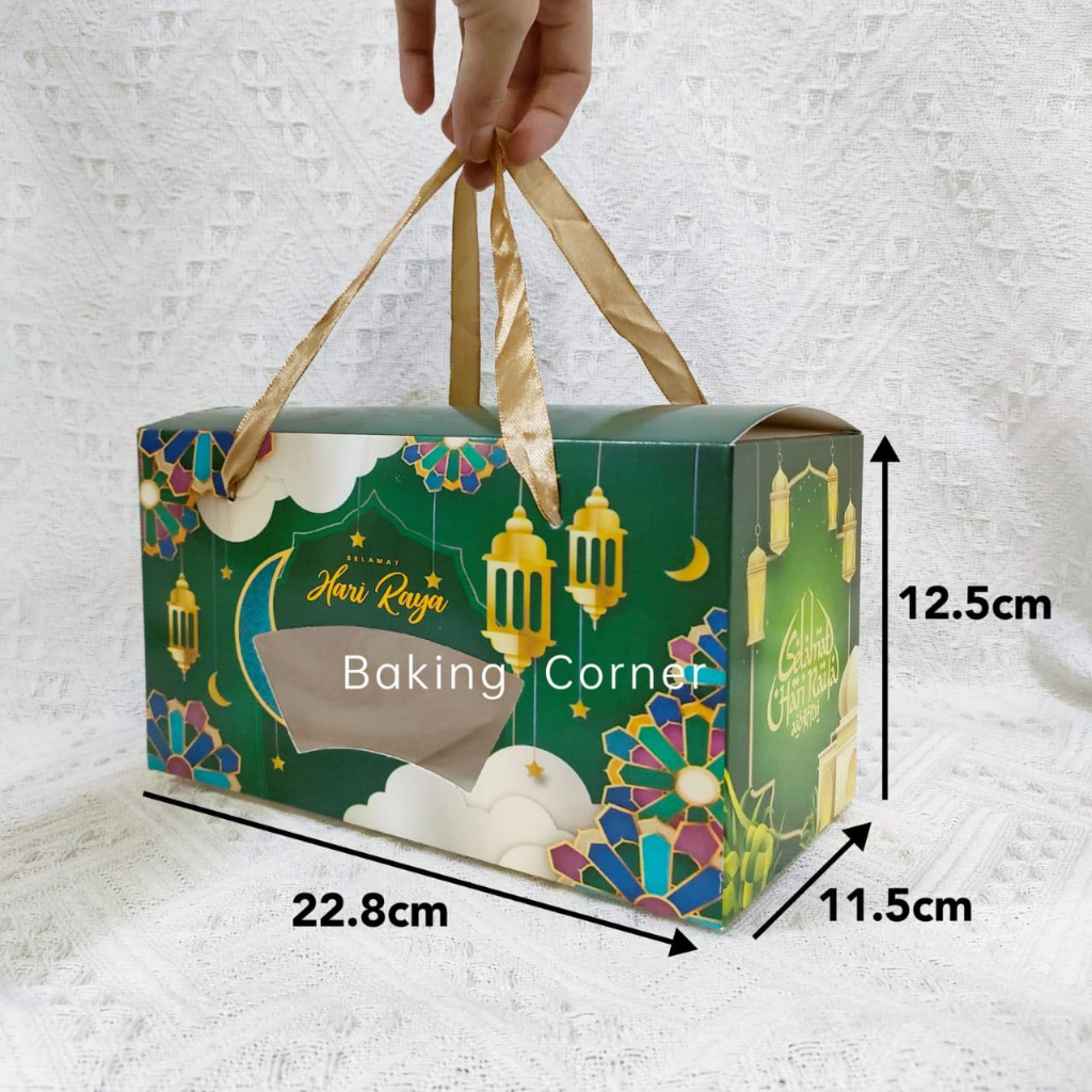 GIFT BOX HANDLE WINDOW SELAMAT HARI RAYA kotak raya | Shopee Malaysia