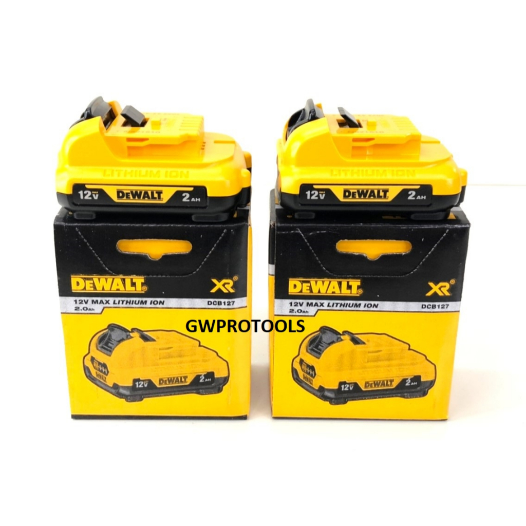 DCB127 DEWALT XR 12V MAX 10.8V 2.0AH LI ION BATTERY 2 PIECES