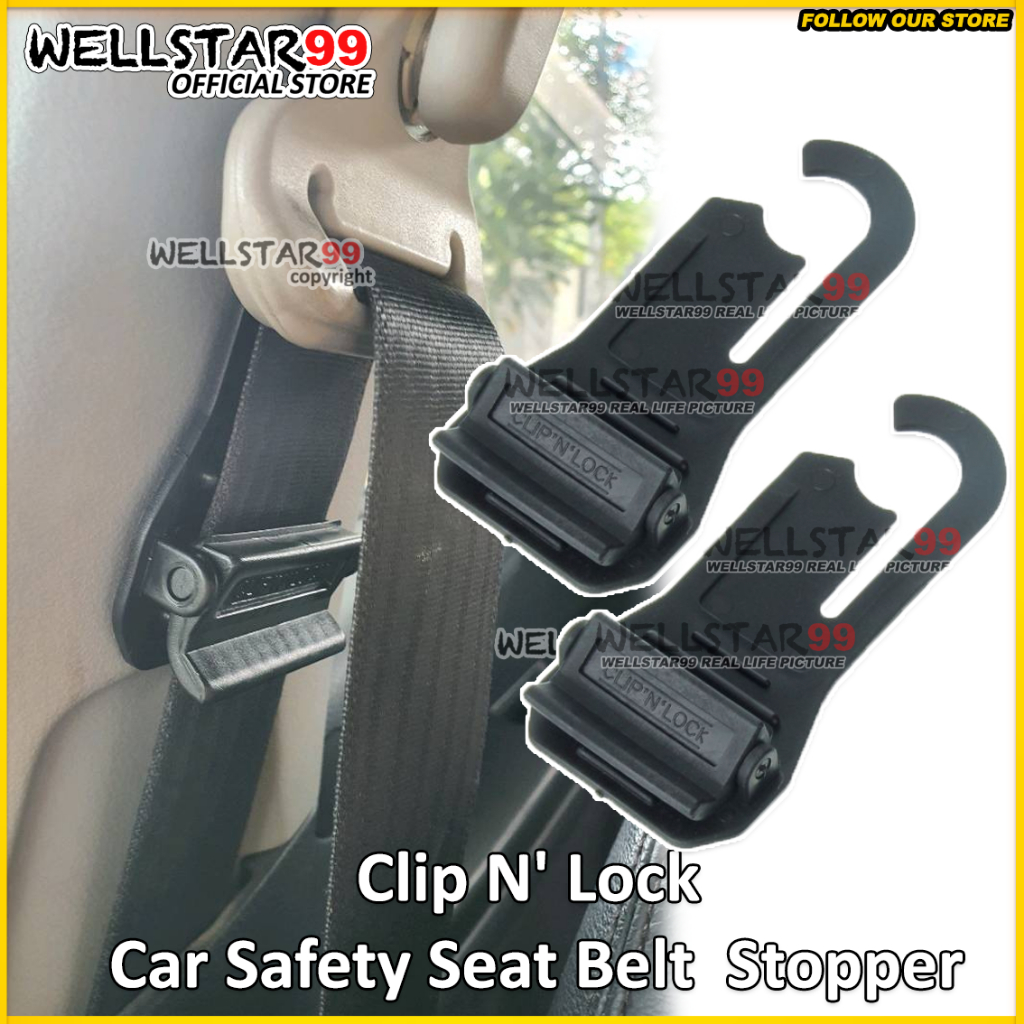 2 Pcs Durable Universal Car Seat Belts Stopper Clips & Lock Safety
