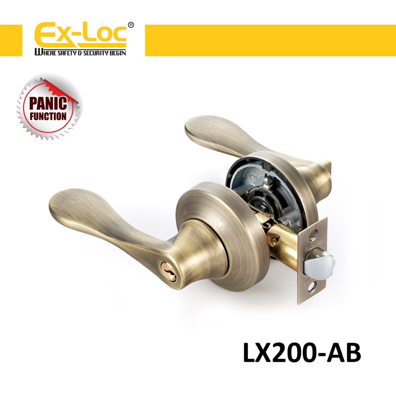 Ex-loc LX200 tubular lever lock, panic function lever lock | Shopee ...