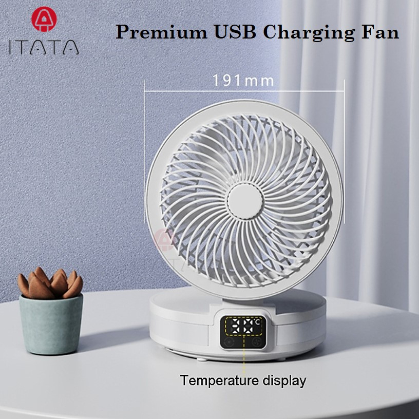 [NEW PREMIUM QUALITY] Rechargeable Circular USB Charging Fan Desktop
