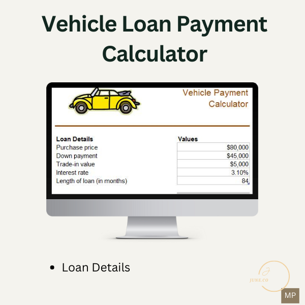 VEHICLE LOAN PAYMENT CALCULATOR KALKULATOR BAYARAN PINJAMAN KENDERAAN