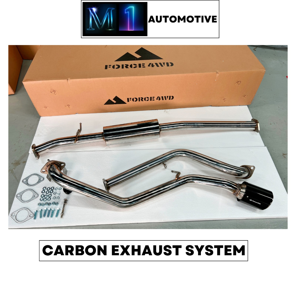 Force 4WD Carbon Tip Exhaust System For Ford Ranger Navara NP300 Isuzu