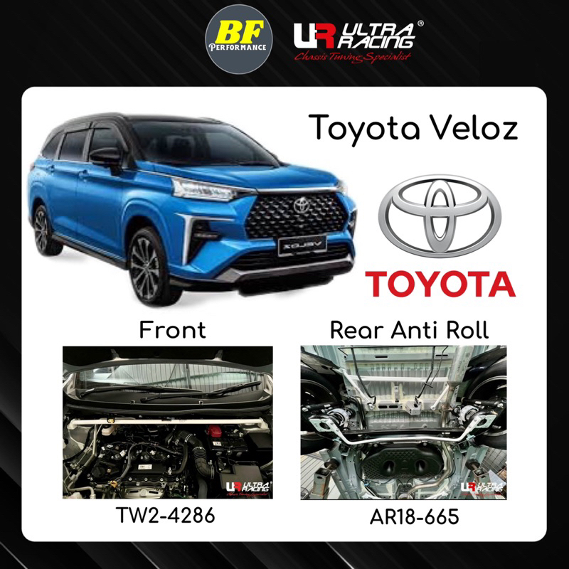 Ultra Racing New Perodua Alza Toyota Veloz Stage 1 Front Strut Bar Rear