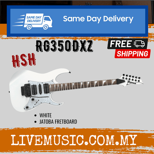 Ibanez RG350DXZ-WH Solid Body Electric Guitar - White ( RG350DXZ