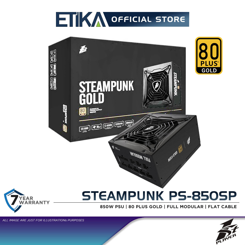 1st Player Steampunk PS-850SP | 850W Gaming Power Supply PSU | 80 Plus ...