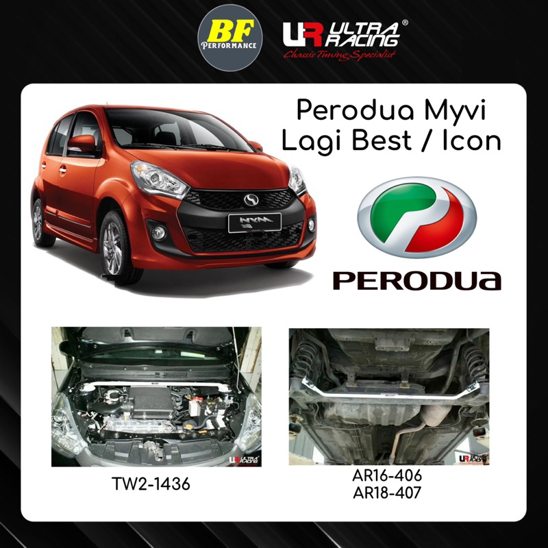 Ultra Racing Safety Bar Perodua Myvi Lagi Best Icon Stage 1 Front Strut