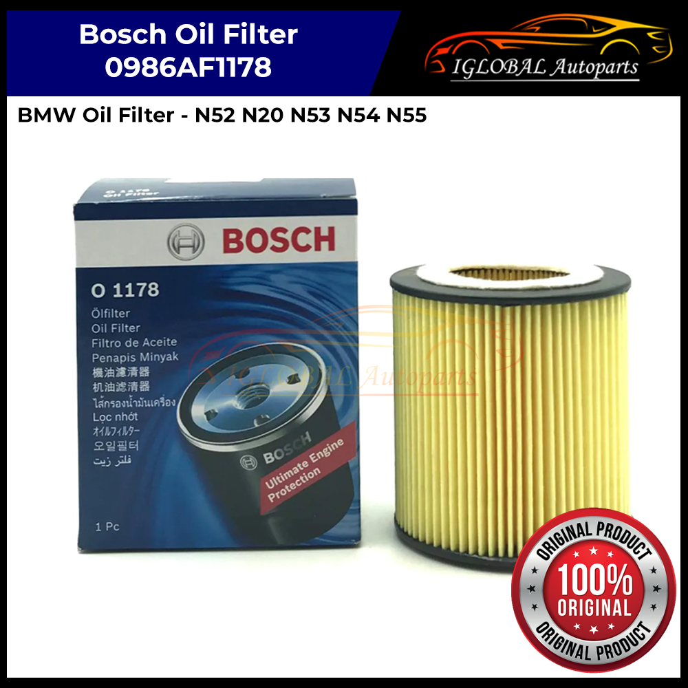 Bosch Oil Filter O1178 - BMW N52 N20 E90 323i 325i F10 523i E60 525i ...