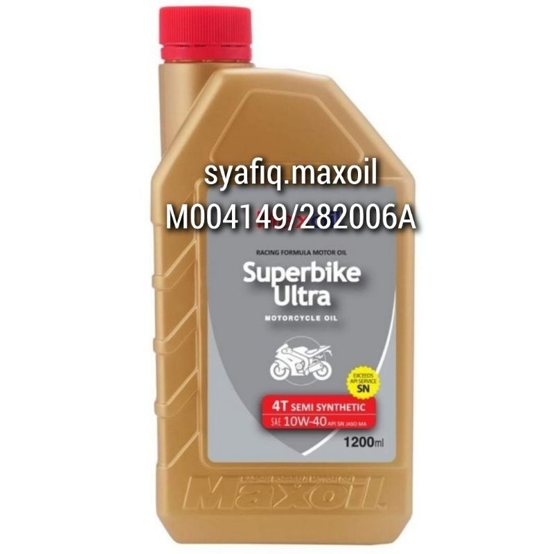 Maxoil 1.2Liter 4T 10w40 API SN Jaso MA Semi Synthetic | Shopee Malaysia